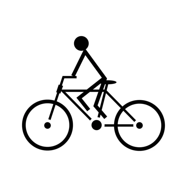 自転車のシンボル フラットデザインシンボル ベクトルイラスト — ストックベクタ