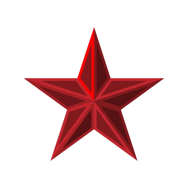 Icône Étoile Rouge Illustration Vectorielle Isolée Spe — Image vectorielle