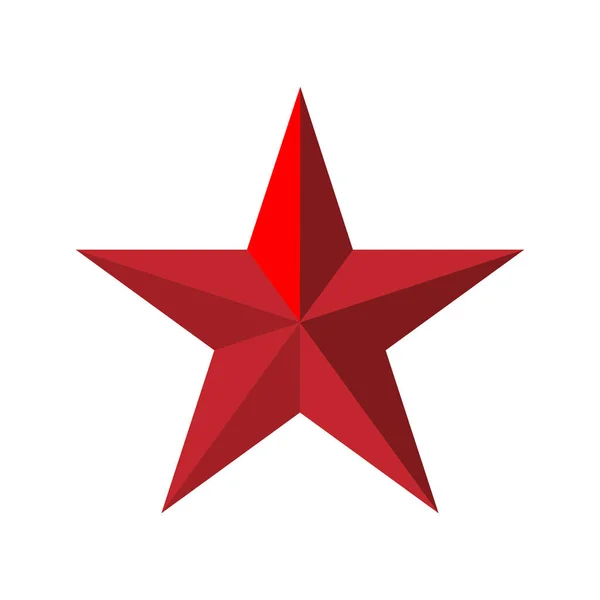 Icono Estrella Roja Ilustración Vectorial Aislada Eps — Vector de stock