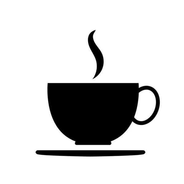 Šálek Kávy Bílém Pozadí Ikona Kávy Vektorová Ilustrace — Stockový vektor
