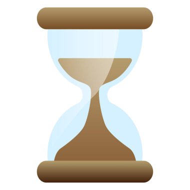 Kum saati, beyaz arka planda izole edilmiş. İş, zaman ve son teslim tarihi kavramı. 