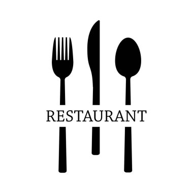 Restoran logo ikonu vektör şablonu beyaz arkaplan üzerinde izole