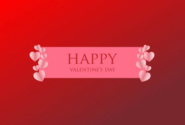 Happy Valentine Day Red Background — Stock Vector