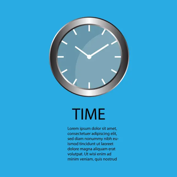 Zaman Kavramı Saat Simgesi Vektör Tasarımı — Stok Vektör