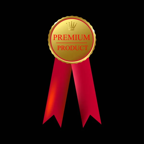 Etykiety Luksusowych Złotych Odznak Premium Produkt Premium Ilustracja Wektora — Wektor stockowy