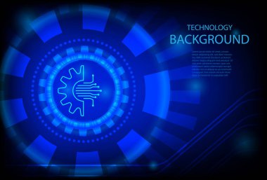 Soyut teknoloji geçmişi yüksek teknoloji iletişim konsepti yenilik geçmişi. Vektör illüstrasyonu.