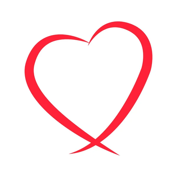 Herz Liebe Ikone Liebe Konzept Valentinstag — Stockvektor