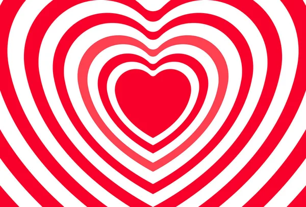 Herzform Hintergrund Valentinstag Herz Retro Stil Vektorillusion — Stockvektor