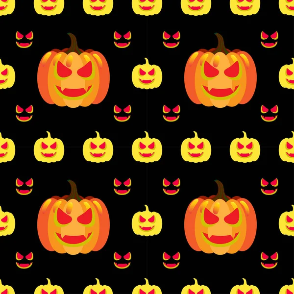 Halloween Dýně Vzor Halloween Dýně Pozadí Bezešvé Halloween Dýně Design — Stockový vektor