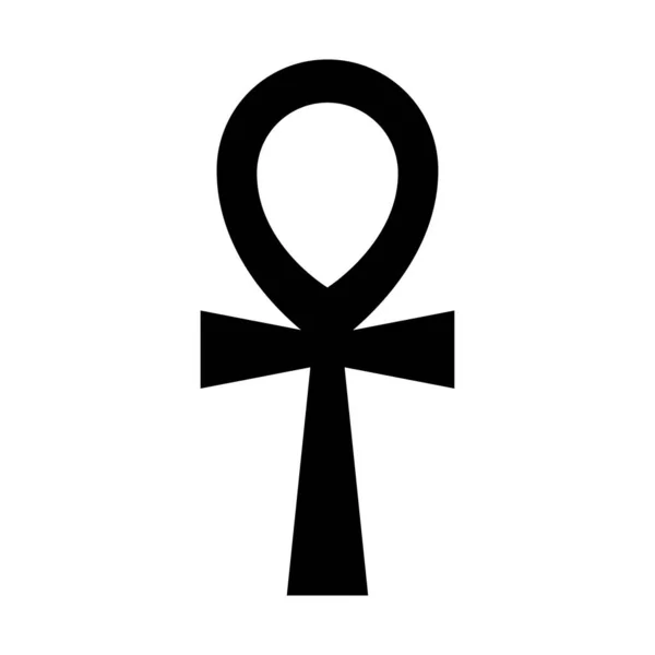 Ankh符号 古代埃及护身符 白色背景分离 — 图库矢量图片