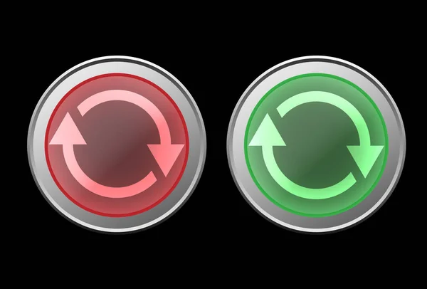Cambiar Botón Icono Símbolo Flecha Inversa Signo Actualización Ilustración Vectorial — Vector de stock
