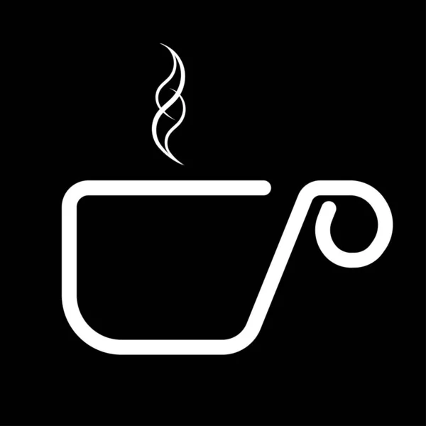Horká Ikona Kávy Grafickém Designu Symbol Šálku Kávy — Stockový vektor
