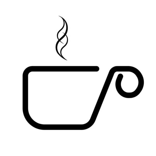 Horká Ikona Kávy Grafickém Designu Symbol Šálku Kávy — Stockový vektor