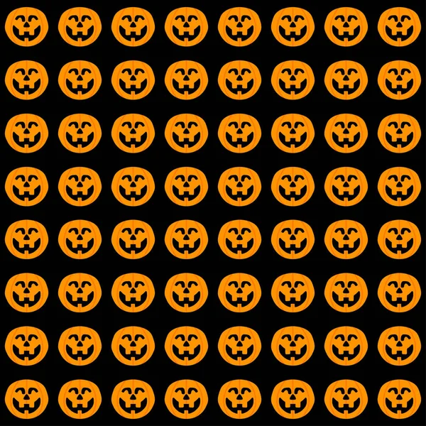 Halloween Pumpkins Isolated Black Background Vector Illustration — Stock Vector