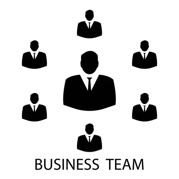 Business Team Management Icon Teamwork Management Icon Leadership Icon Team — Vettoriale Stock
