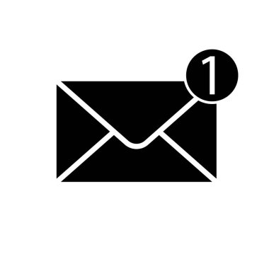 Yeni ileti veya e- posta bildirim simgesi vektörü