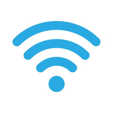 Kablosuz ikon. Kablosuz internet sembolü. beyaz arkaplan