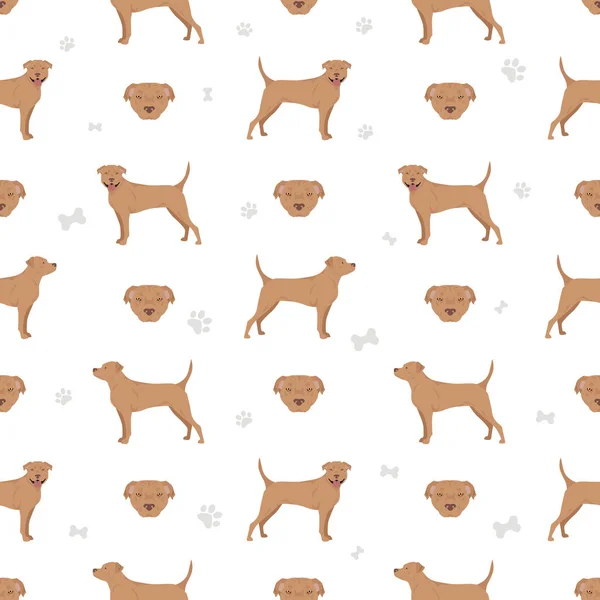 American Staffordshire Terrier Αδιάλειπτη Μοτίβο Εικονογράφηση Διανύσματος — Διανυσματικό Αρχείο