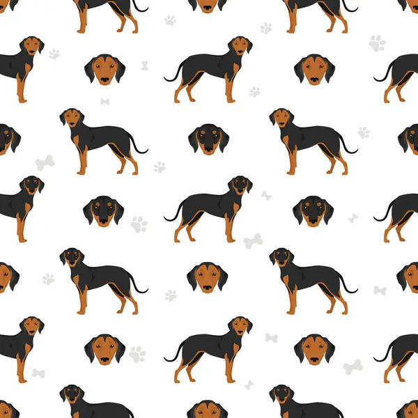 Grego Harehound Sem Costura Padrão Conjunto Cores Casaco Diferentes Ilustração Ilustração De Stock