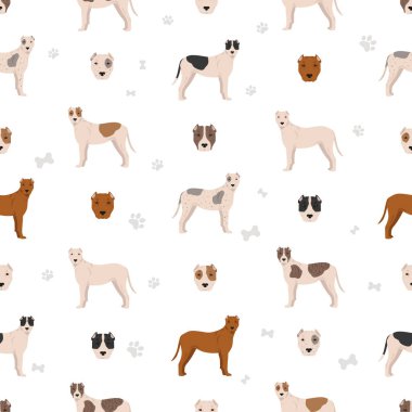 Zorba Kutta kusursuz desen. Farklı ceket renkleri ve pozlar. Vektör illüstrasyonu