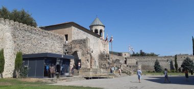 Svetitskhoveli Katedrali. Gürcü Ortodoks Kilisesi. Mtskheta Mtianeti. Georgia mı? Svaneti 'nin çekimi