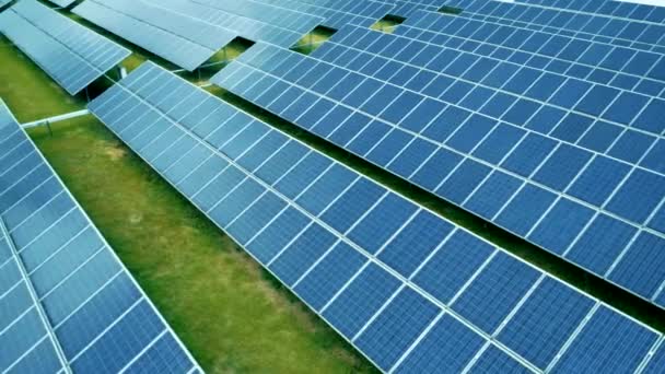 Solární Baterie Bateriová Elektrárna Solární Panel Elektrárny — Stock video