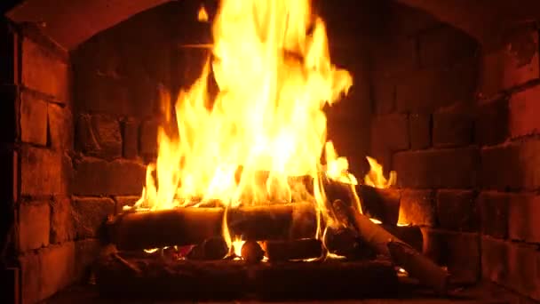 Krb Oheň Domě Pohodlí Teplo — Stock video