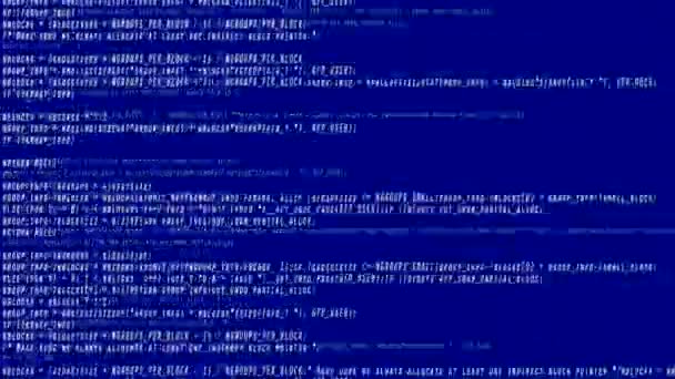 Programkod Kod Dator Programmering Kod Rulla Närbild — Stockvideo