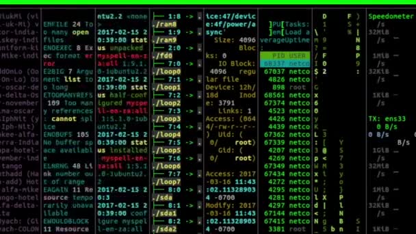 Kode Program Kode Scroll Kode Pemrograman Komputer Menutup — Stok Video