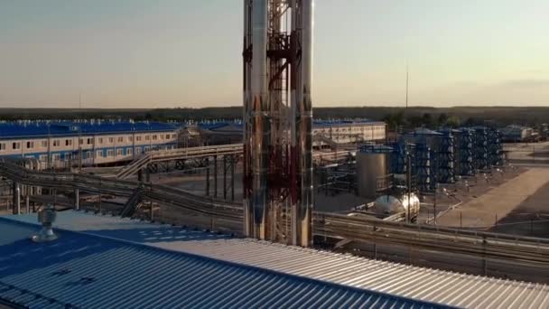 Gas Plant Liquified Natural Gas Storage Storage Tanks Liquefied Gas — Vídeos de Stock