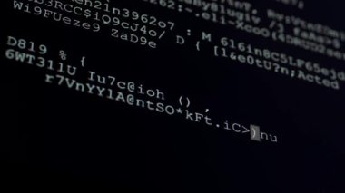 Program kodu. Şifre. bilgisayar programlama kodu kaydırması kapat.