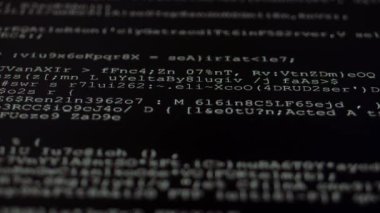Program kodu. Şifre. bilgisayar programlama kodu kaydırması kapat