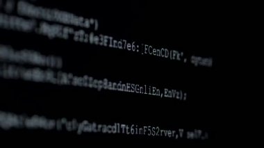 Program kodu. Şifre. bilgisayar programlama kodu kaydırması kapat