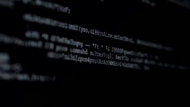 Program kodu. Şifre. bilgisayar programlama kodu kaydırması kapat