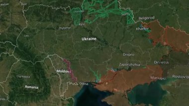 Ukrayna savaş haritası. Ukrayna 'da savaş. Birliklerin hareketi. Ukrayna 'daki Rus birliklerinin haritası.