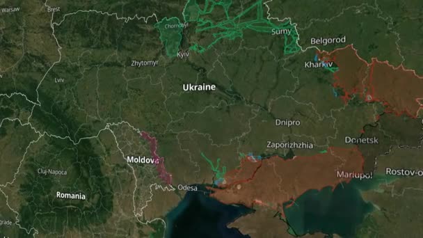 Ukraine War Map War Ukraine Movement Troops Map Russian Troops — Video