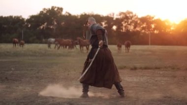 Ukrainian Cossack in the Zaporozhian Sich. Strong people. Patriots of their country.