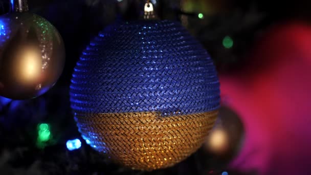 Background Christmas Ukraine Christmas Tree New Year Happy New Year — Stock Video