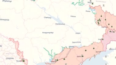 Ukrayna savaş haritası. Ukrayna 'da savaş. Birliklerin hareketi. Ukrayna 'daki Rus birliklerinin haritası.