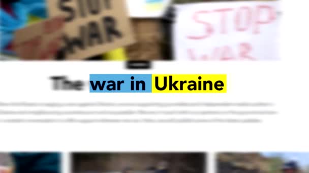 War Ukraine Newspaper International Media — Stock Video