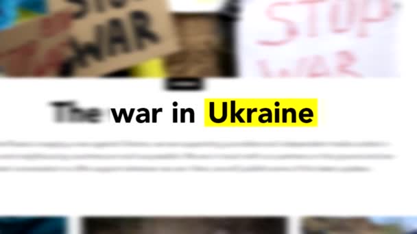 War Ukraine Newspaper International Media — Stock video