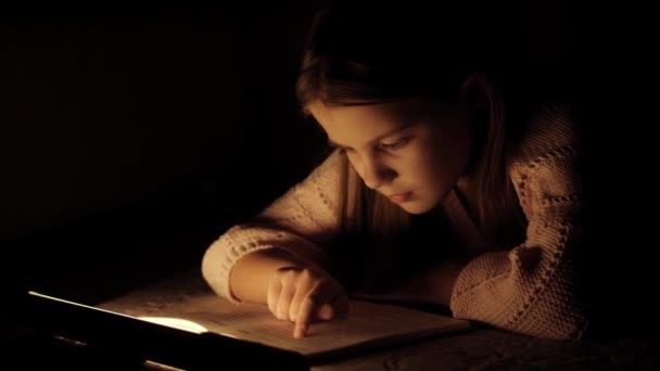 War Ukraine Girl Reading Book Energy Crisis Read Dark Book — Stock videók