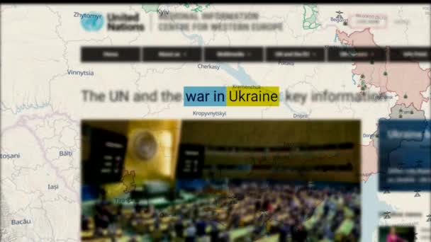 Ukrayna Savaş Gazete Uluslararası Medya — Stok video
