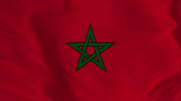 Прапор Марокко Анімація Прапора Марокко Вітрил — стокове відео