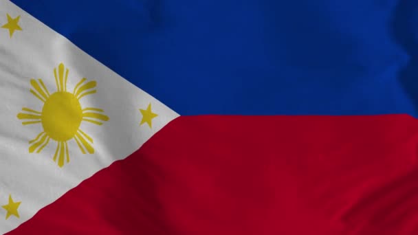 Filipinler Ulusal Bayrağı Filipinler Bayrağının Kusursuz Döngü Animasyonu — Stok video