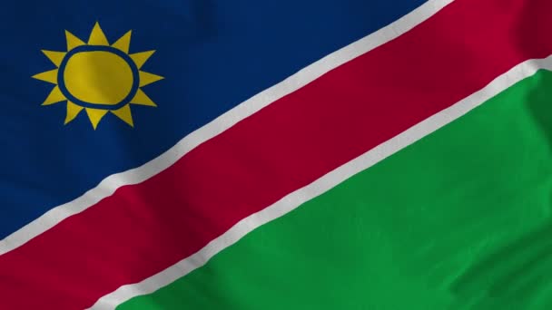 Namíbia Zászlója Kiváló Minőségű Felbontás — Stock videók