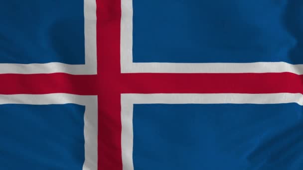 Islandia Flaga Machająca Islandia Flaga Flaga Machająca Animacją Islandia Flaga — Wideo stockowe