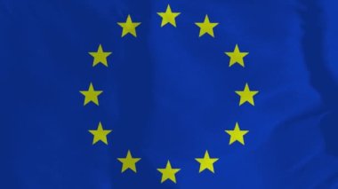 Avrupa Birliği 4K Sallanan Bayrak Arkaplan Döngüsü