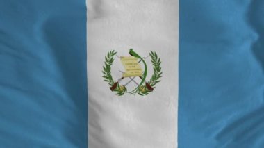 Guatemala bayrağının güzel bir görüntüsü. 3d bayrak sallama videosu.