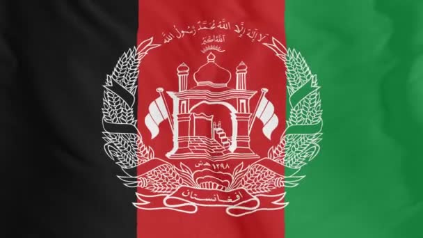 アフガニスタンの旗は3Dアニメーションを振っている アフガニスタンの国旗が風になびく アフガニスタンの国旗 シームレスなループアニメーションを — ストック動画